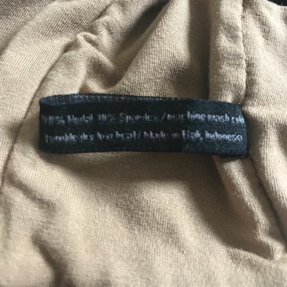 Indah Body Camel Brown Cut Out Sports Bra Sz 2 M - Picture 4 of 4